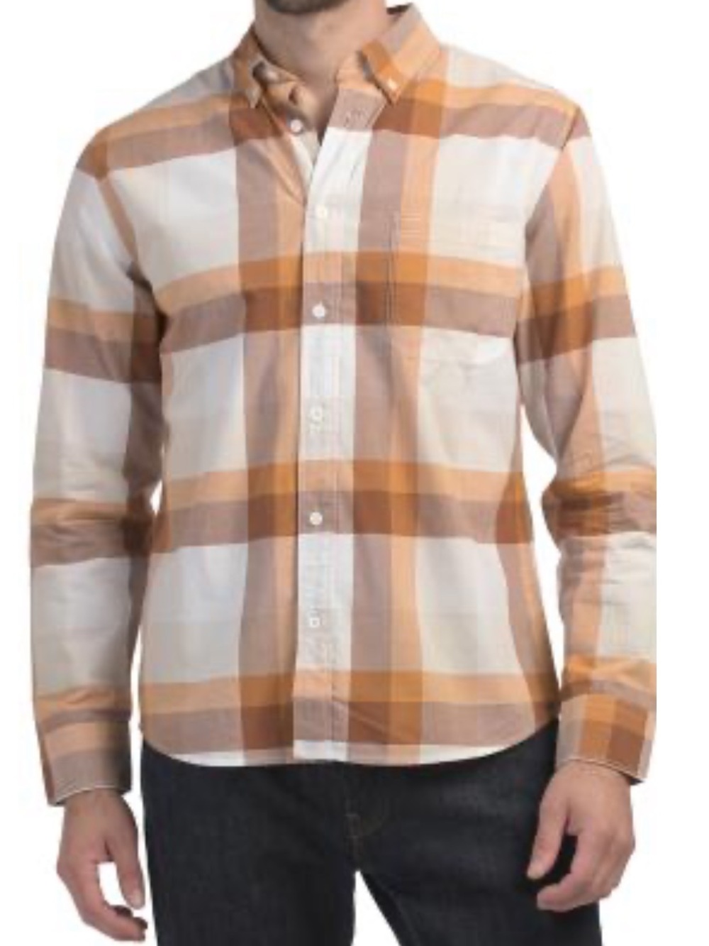 nwt billy reid plaid tuscumb shirt brown white size medium
